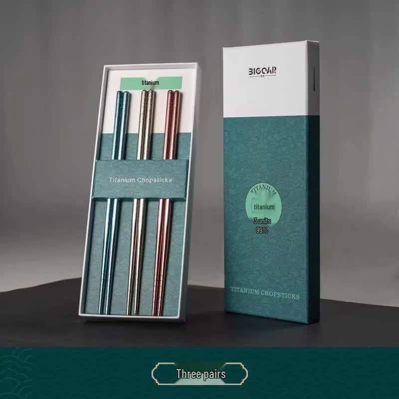 Qiwei Premium Pure Titanium Chopsticks