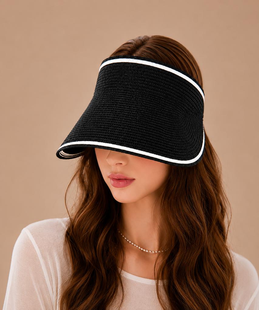 Baseukala French Raffia Sun Visor Cap (4Colors)