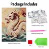 5D Round Pearl Painting Kit Majestic Dragon Pattern DIY Handmade Crystal Art Home Interior Decor Gift