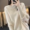 Spring Autumn Women Long Sweater Merino Wool Knitted Sweater Fashion Casual Lady O-NeckPullover Loose Women Bat Shirt