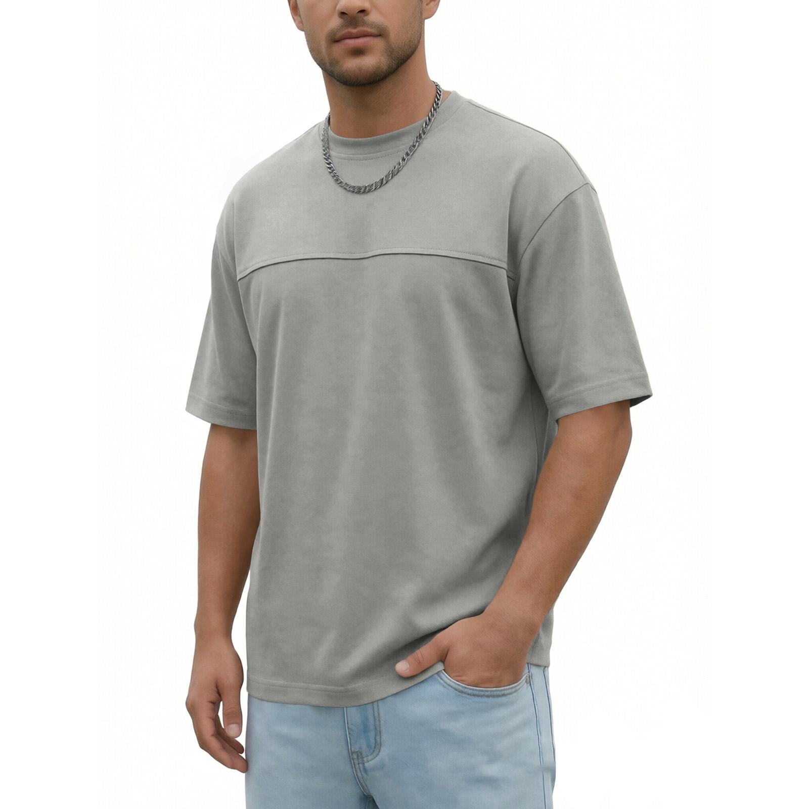 Men s Casual Short Sleeve T Shirt Crew Neck Relaxed Fit Lightweight Breathable Summer Top XL