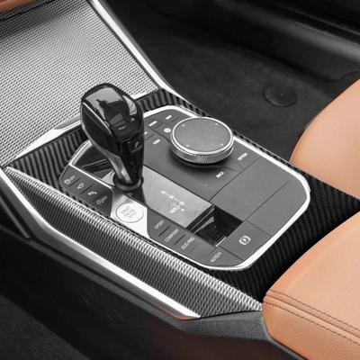 Car Central Gear Shift Panel Cover Carbon Fiber Sticker Decoration Accessories For BMW 3 Series G20 G28 325li 330d 335 -20
