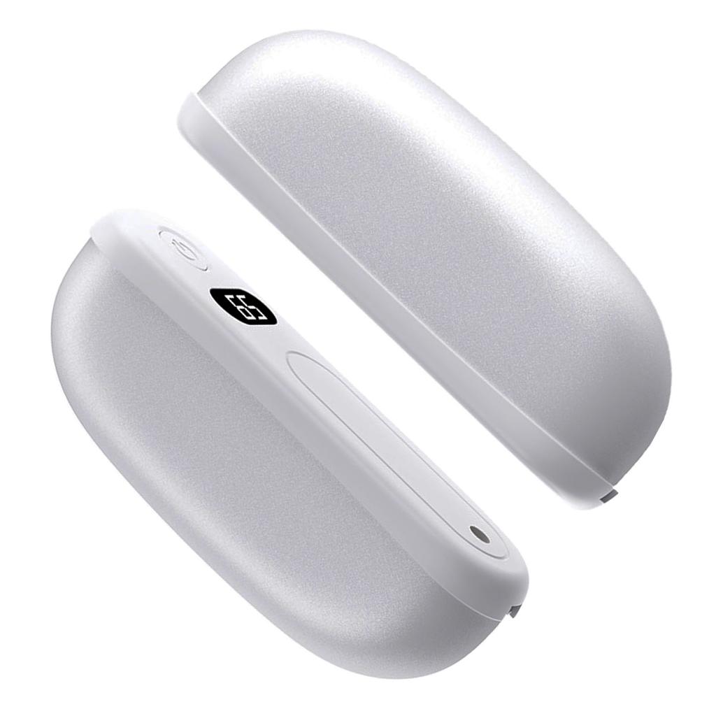 Magnetic Hand Warmers Silver Rechargeable 3600mah Digital Display Fast Heating Electric Hand Warmers with 3 Temp