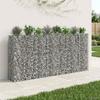 Gabion Raised Bed 4 Pcs Silver 330 X 50 X 150 Cm