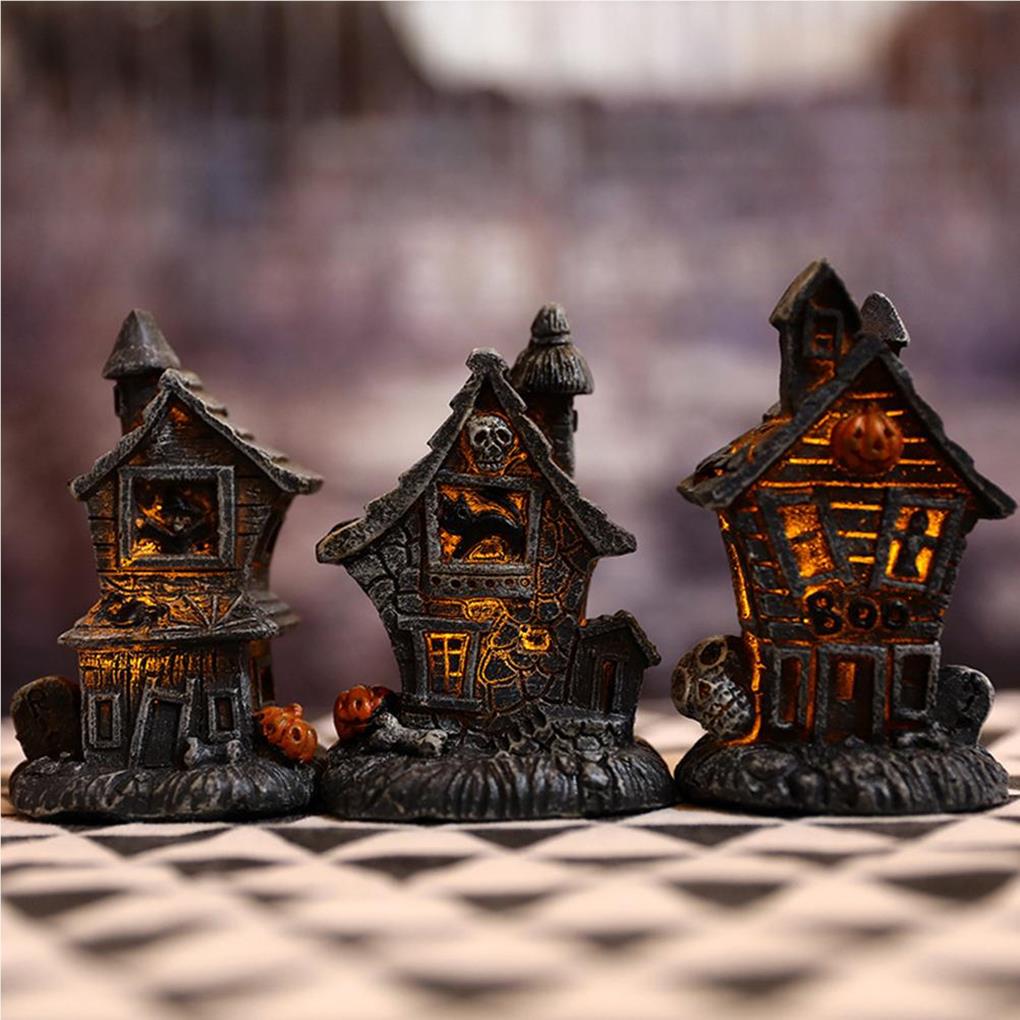 Halloween Decor Exquisite Resin Craft Desktop Figurine DIY Scene Layout Festival Adornment Home Decoration Tabletop Ornaments