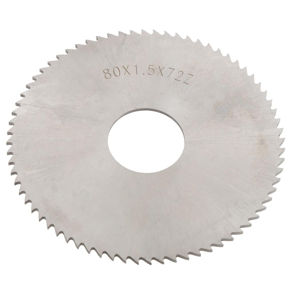 Circular Saw Blade High Speed Steel 72 Tooth Milling Insert Cutting Disc 80 X 1.5mm