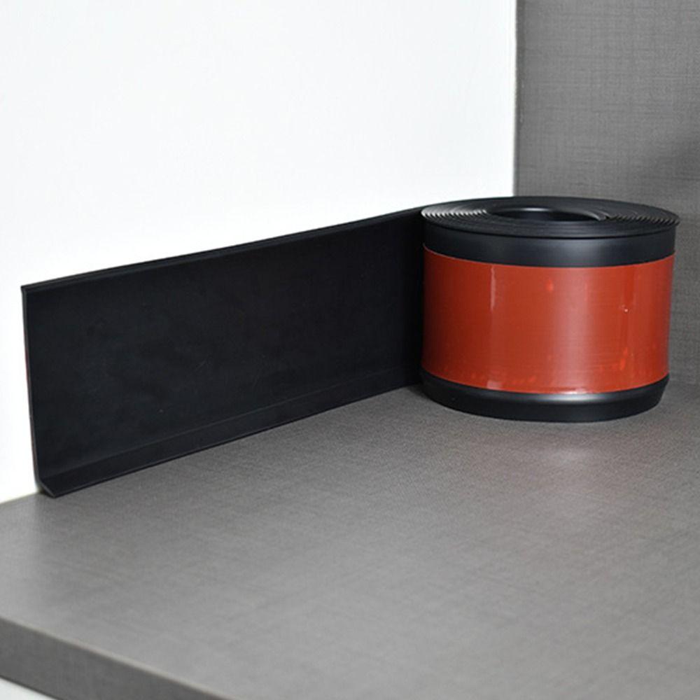 Self Adhesive Wall Base Moulding Trim 4 Inch x 3.28 Feet Home Decoration
