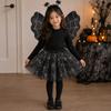 Disfraces de Alas de Murciélago Telaraña Halloween Falda para Niños Atuendos de Fiesta Set de Disfraces Infantiles Pequeño