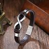 Stainless Steel Double Layer Punk Hip Hop Bracelet With Infinity Symbol Geometric Design Men