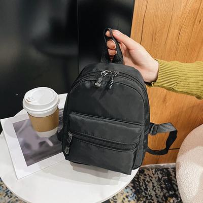 Mini Backpack Mini Backpack Wearable Waterproof Stylish Nylon Small Backpack for Students Women Girls Black Small Backpack Purse