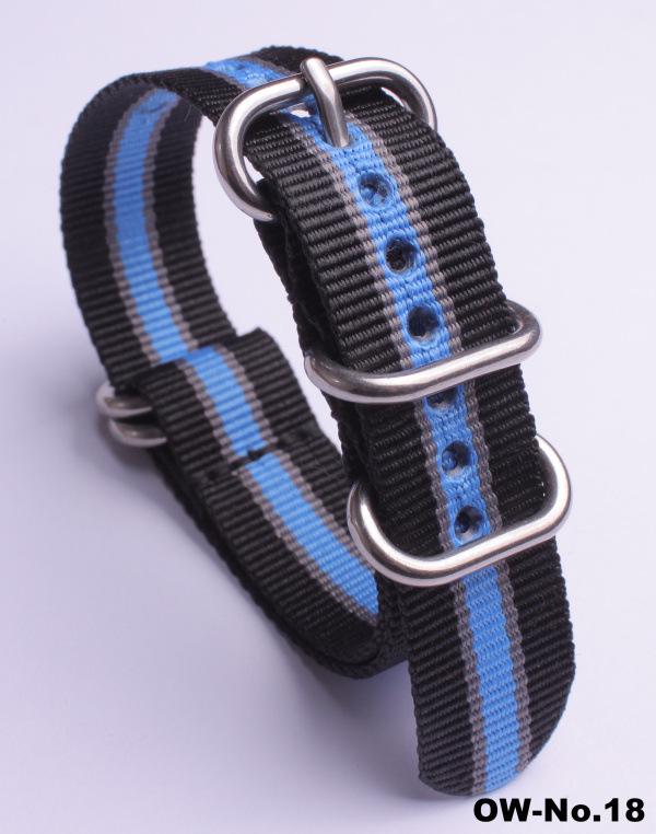 Silver Smooth Oval Buckle Nylon Watch Strap - Waterproof E-commerce Source Watch Band