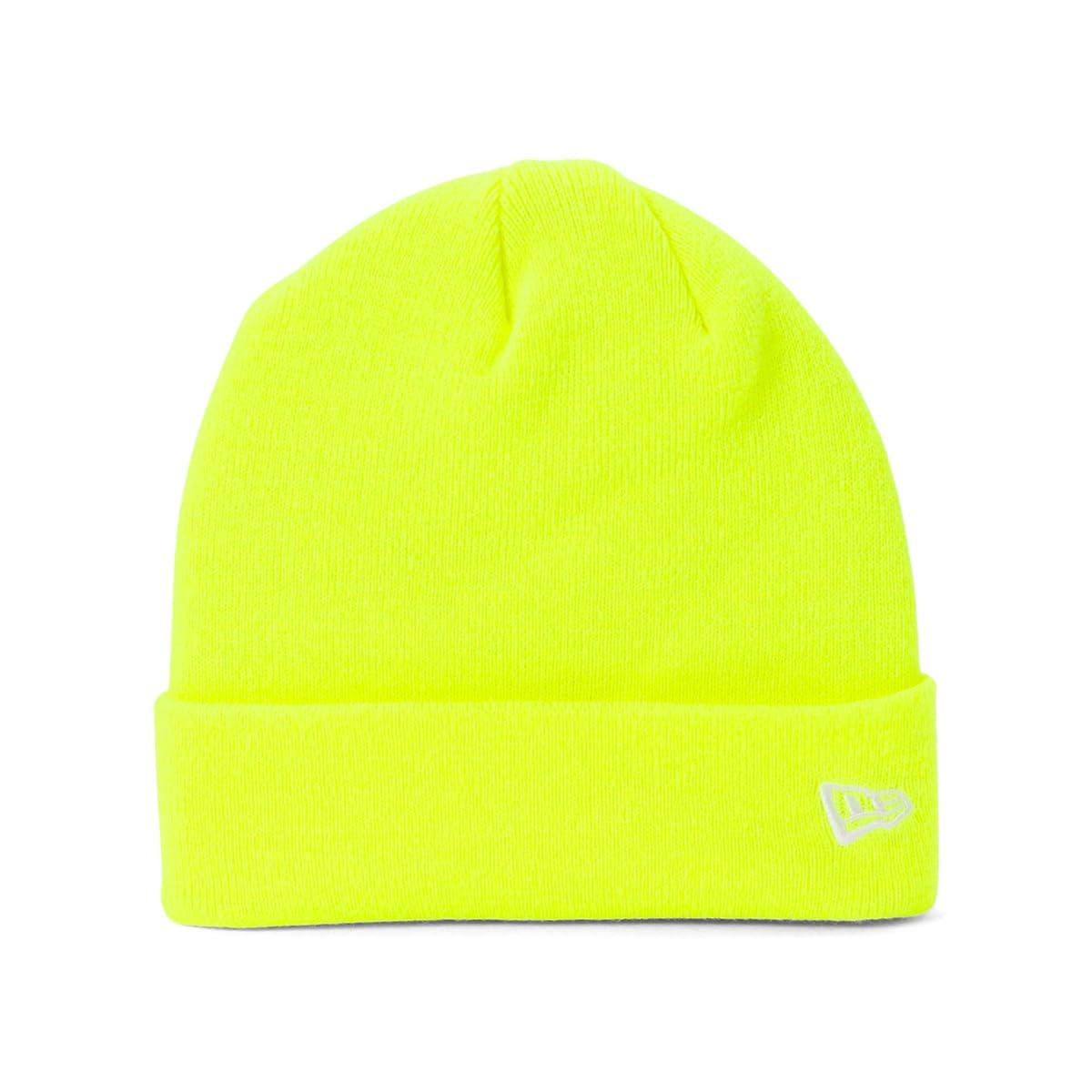 New Era Базовая шапка-бини с отворотом Неоновая FREE BASIC CUFF KNIT NYEL, Желтая,