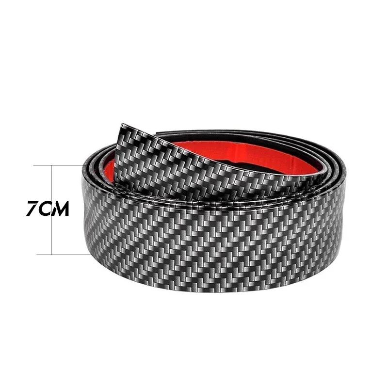 Car Stickers Doorsill Bumper Threshold Step Carbon Fiber Protector Guard Strip Sticker Anti Scratch Strips Film Universal