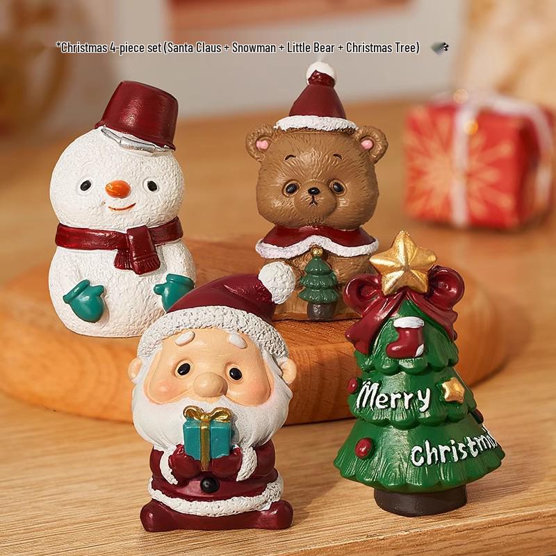 Santa Claus Christmas Gift Box: Tabletop Ornaments & Small Toys for Kids