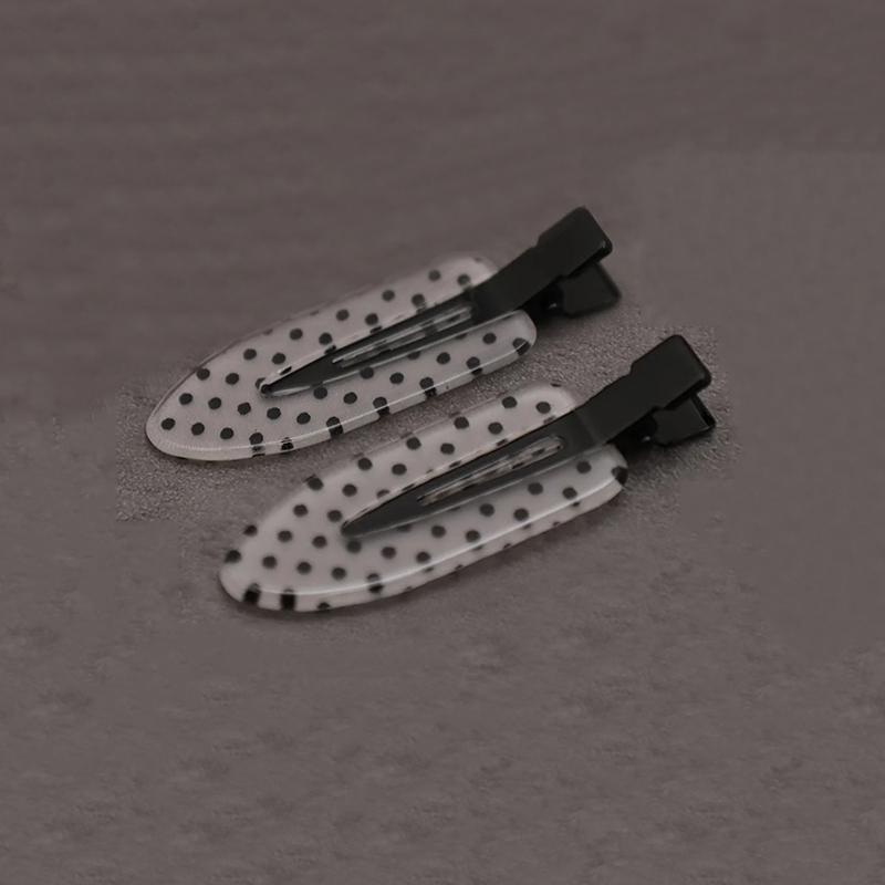 Černé bílé puntíkované akrylové sponky do vlasů Minimalistické Pevné držení Vhodné pro každodenní nošení Party oblečení Doplňky pro styling vlasů