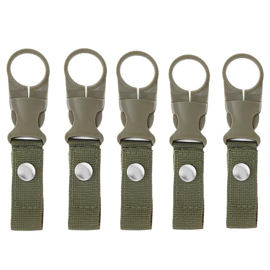 Webbing Water Bottle Holder Climbing Carabiner Belt Backpack Hanger Hooks Clip Multifunction Water Bottle Nylon Buckle Hook Clip