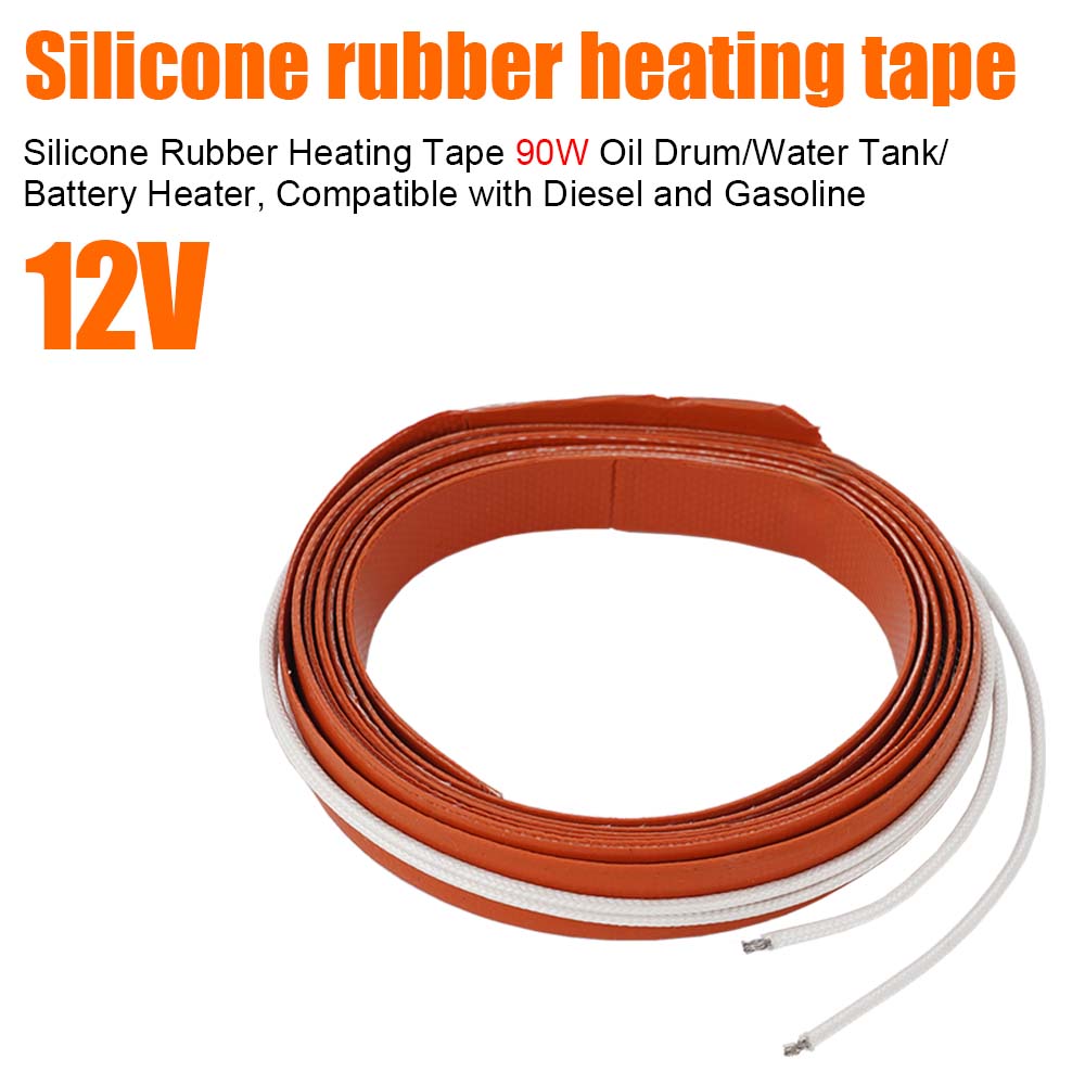 Flexible Silicone Heating Pad Automotive Heating 12V/24V Flexible Heater Detachable Power Cord Fast Heating Car Accessories