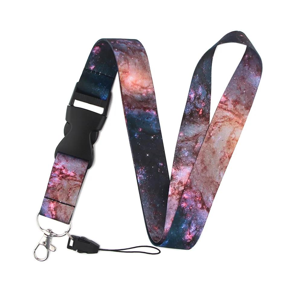 Starry Sky Neck Strap Lanyards for Keys Marble Stripe Keychain ID Credit Card Hang RopeAccessories Gift