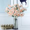 63cm Silk Peony Flower Branch 5 Fork Fake Flower Artificial Peony Flower  Outdoor Decor