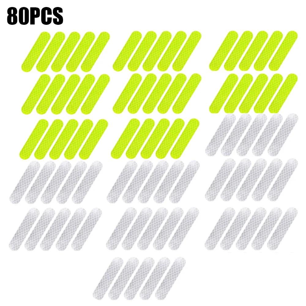 8010PCS Helmet Safety Warning Reflective Stickers Strip Waterproof High Visibility Reflector Tape For Night Riding Walking Car