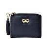 New PU Leather Coin Purse Zipper Bow Credit Card Holder Mini Portable Business Card Case Gift