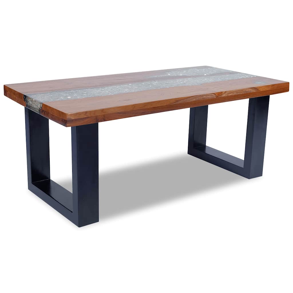 Teak Resin Coffee Table 100x50 cm