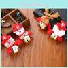 Adorable Christmas Tree Ornaments Featuring Gold Bell Santa Snowman And Reindeer Designs