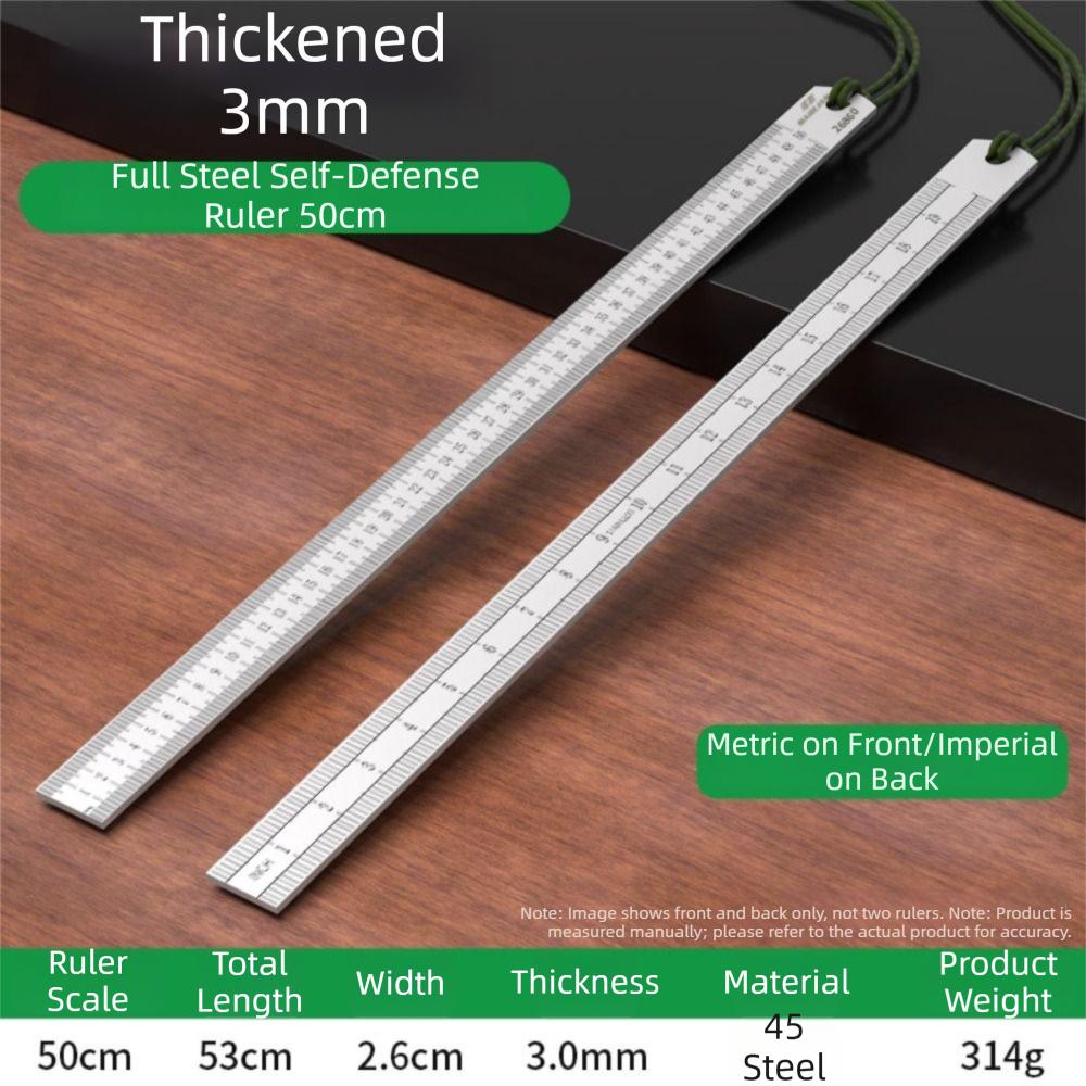 

Non Slip Grip Steel Measuring Ruler Not Slip Handle Hardened Measuring Tool Nut Wrench 3mm/0.12in