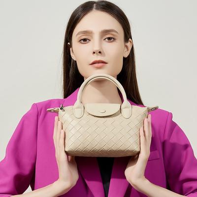 Cowhide New Versatile Niche Design Dumpling Bag Shoulder Crossbody Women's Bag Leather Handbag