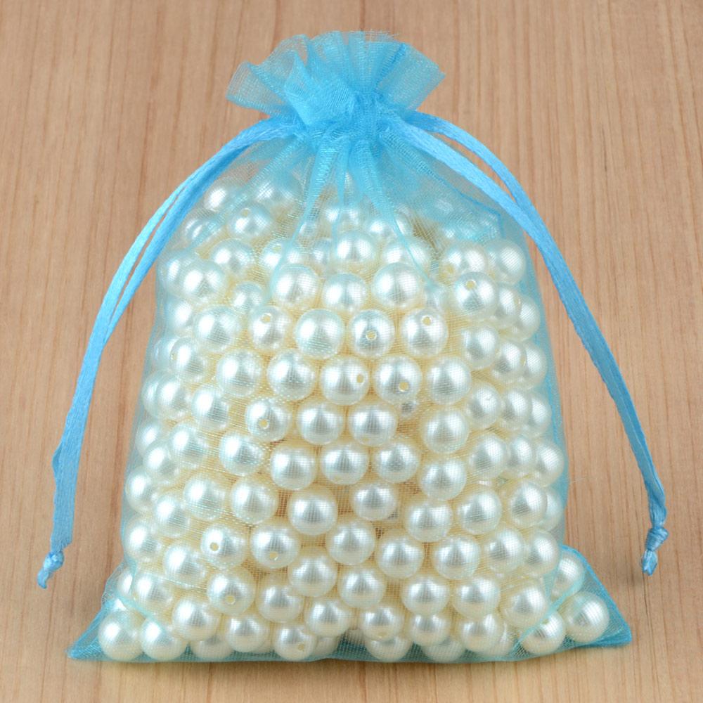 50pcs/lot 7x9cm Drawstring Organza Bags, Good Quality For Candy And Jewelry Packaging