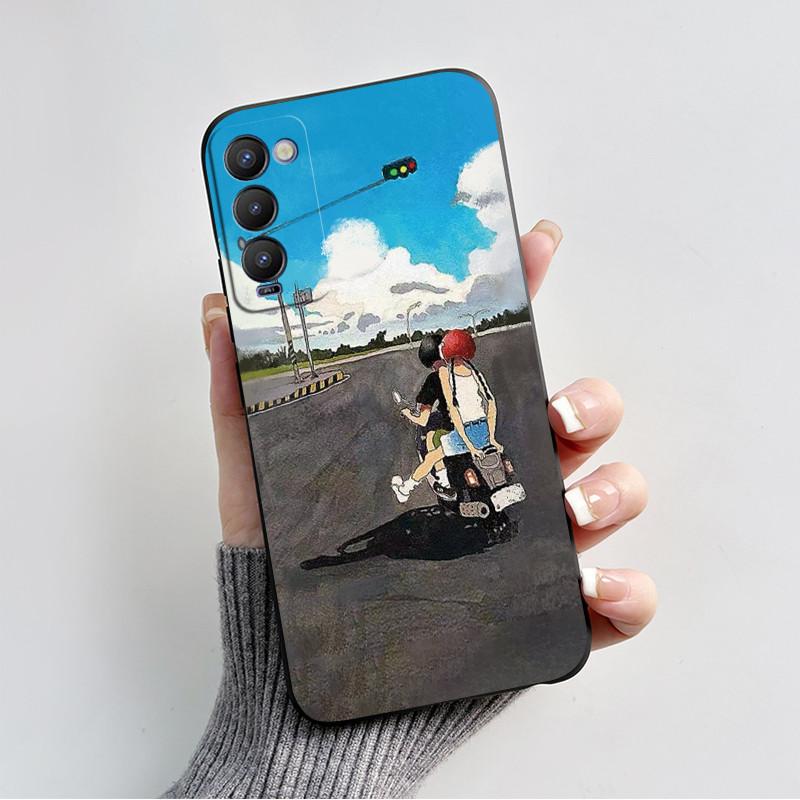 For Tecno Camon 18P Phone Case Shockproof Cover Cute Cartoon Love Heart Soft Funda For Tecno Camon 18 Premier Camon18 18i Bumper
