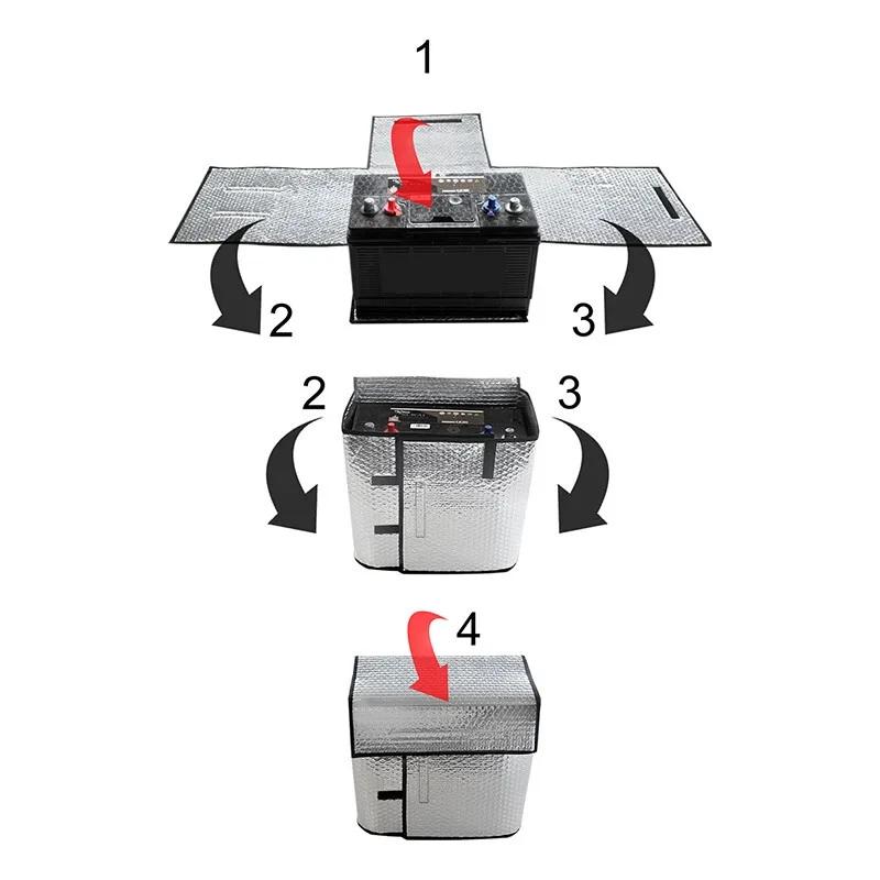 L/M/S Car Battery Thermal Bag For 32-45AH Battery Battery Case Battery Winter Protection Thermal Bag Against Cold Storage Bag