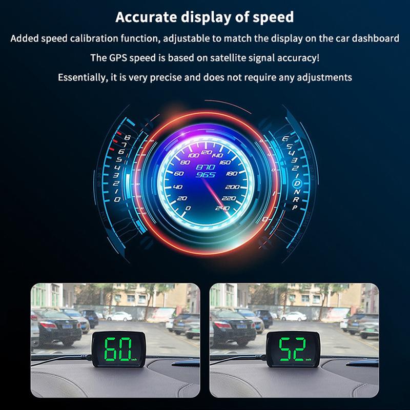 Evrensel Araba Hud Dijital Hız Göstergesi Head Up Display Motor Kamyon Araçlar İçin Hız Ölçer Göstergesi Km/H USB Güç Kaynağı