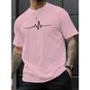 Creative Print Men's Fashionable Summer Crew Neck Short Sleeve Sports T-shirt, Comfortable And Versatile