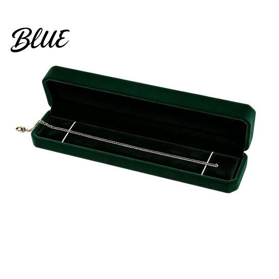 Velvet Jewelry Box High-end Storage Green Flip Suede Box Dark Cover Hard Case Scratch-Proof Shock-Proof Organizer for Travel Magnetic