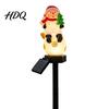 Holiday Landscaping for Entrances Christmas Solar Stake Lights Santa Snowman Tree Figurine Lawn Automatic Powered Path Lights Waterproof Warm