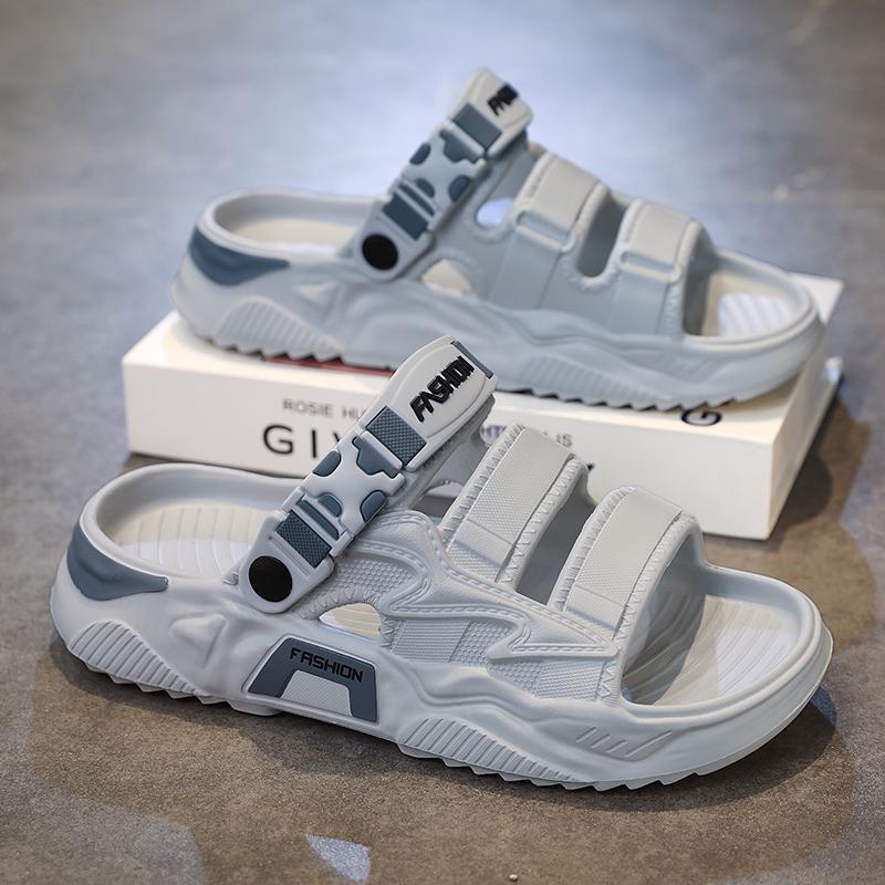 Herren Pantoffeln Sommer Watschuhe Sandalen Weich Dicksohlig Strand Schuhe Rutschfest Offene Zehen Sandalen Outdoor Strand Reise Schuhwerk