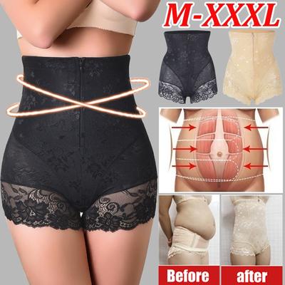 Women Body Shaping Underwear Lace Body Shaping Machine With Dual Control Panties Belly Control Hip Lift Shapewear