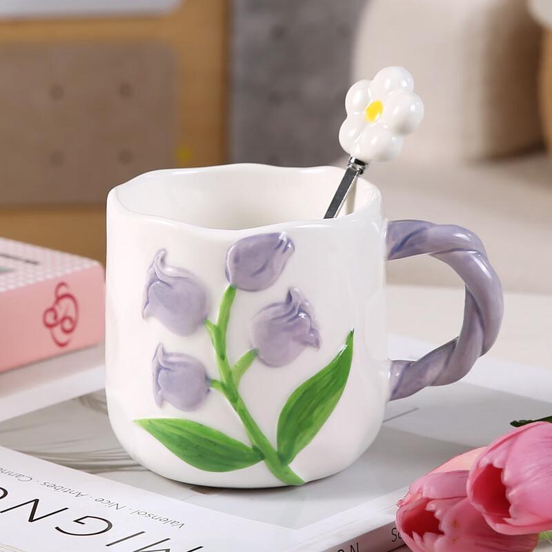 Underglaze Tulip Ceramic Mug Set