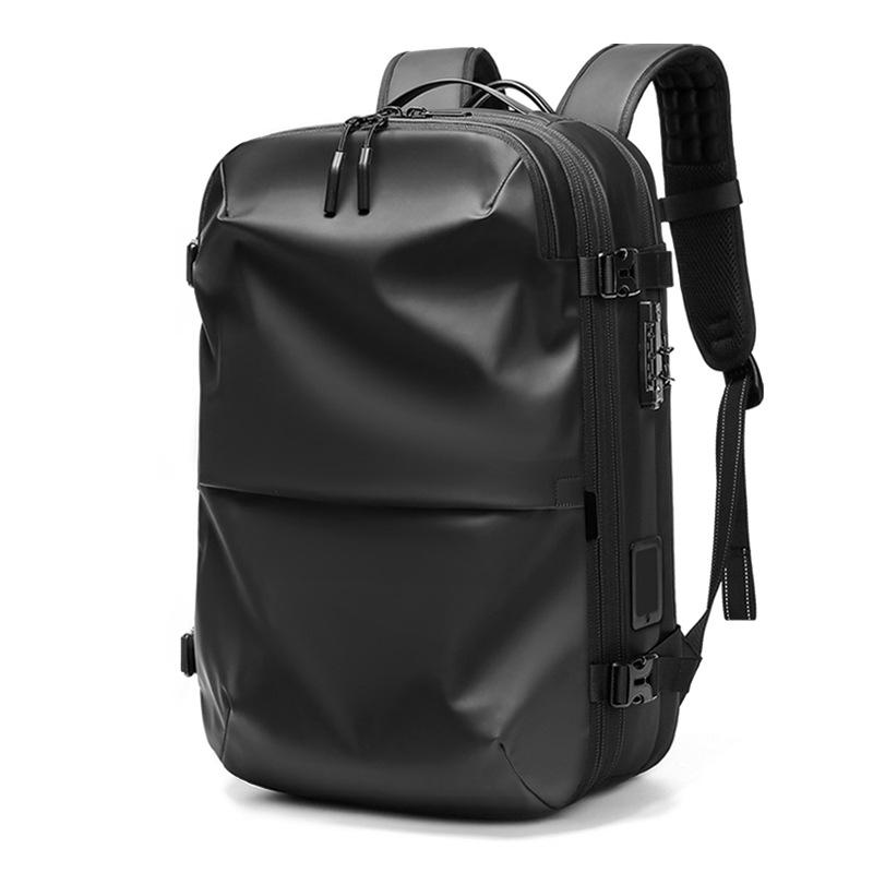 Men's Multifunctional Cross-Border Business Backpack with One-Key Vacuum Sealing for Travel and Laptop Storage