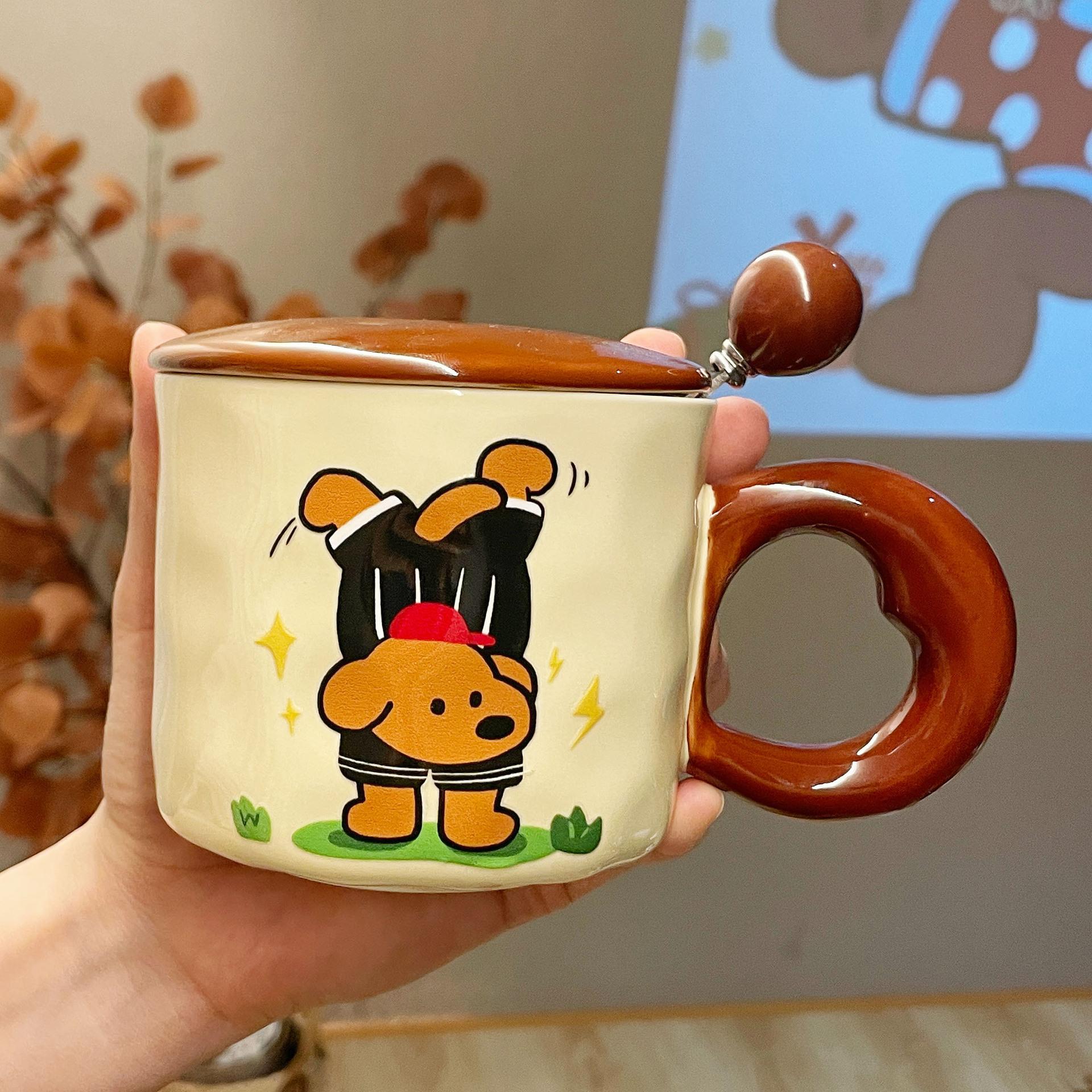

Graduation Gift Souvenir Girl Ceramic Mug Puppy Water Cup Practical Coffee Cup Birthday Gift 301-400ml
