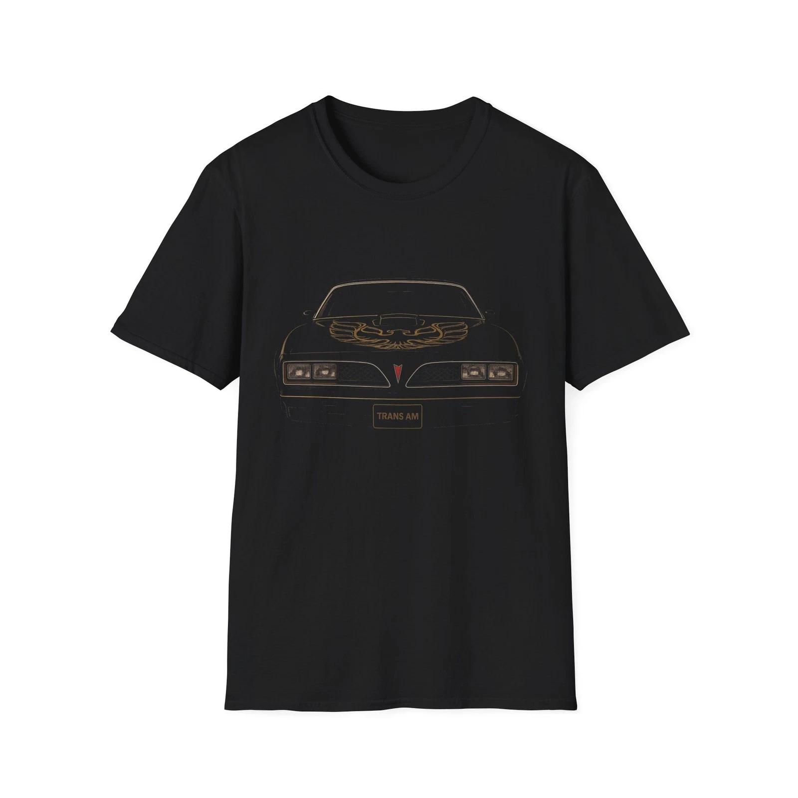 1978 Trans Am T-Shirt | Firebird Hood Art Front View Muscle Car Tee XXL