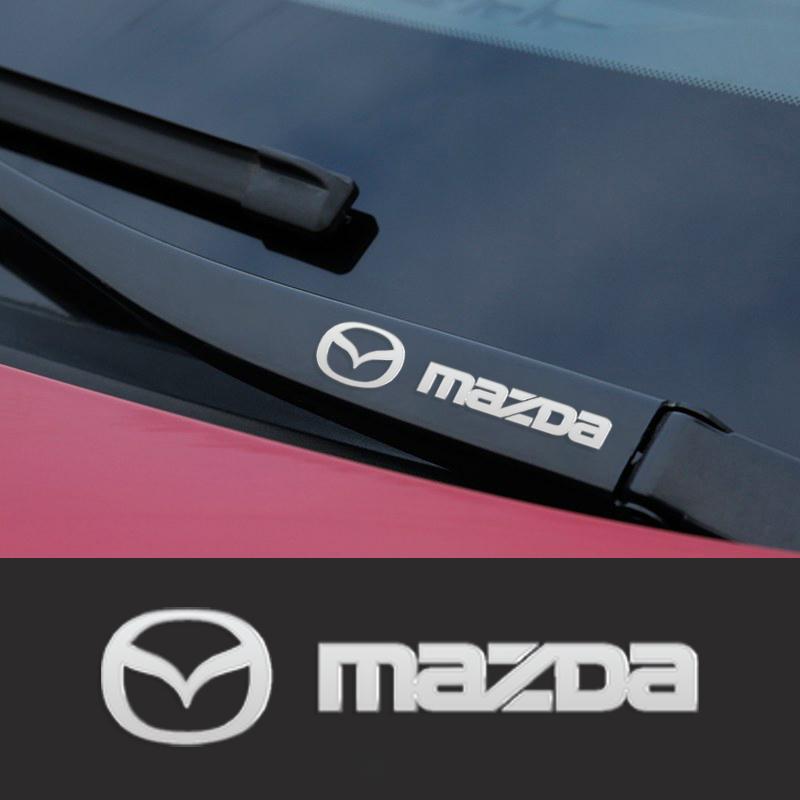 For Mazda Metal Emblem Decals – Auto Decorative Stickers for Window & Wiper, Compatible with 3, MX-5 (ND), 6, CX-5, RX-8, CX-3 GH3