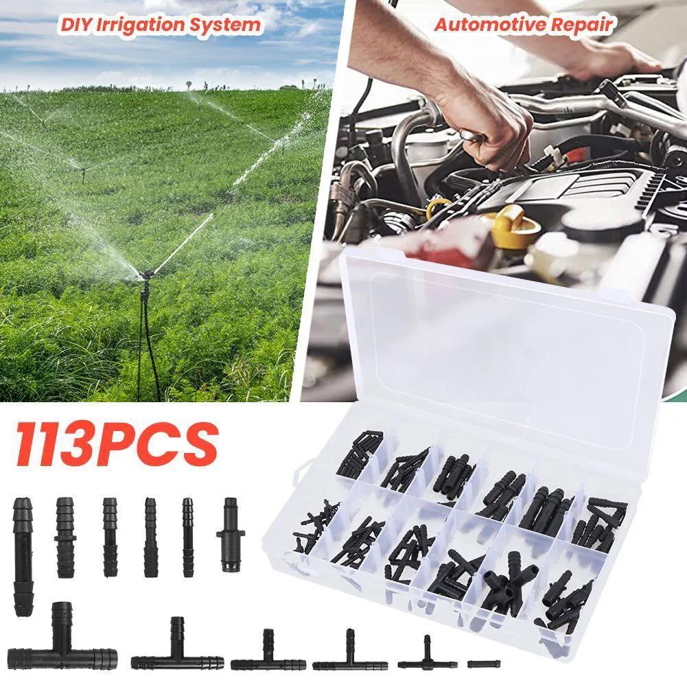 Car Hose Connector Assortment Reducer Set Plastic Straight T Piece Connectors For Cooling Systems Fuel Systems