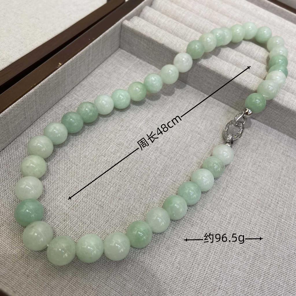 12Mm Ice Crack Magnetic Beads Crystal Beaded Necklace Medieval Vintage Fashion Retro Design Beaded Necklace Jewelry