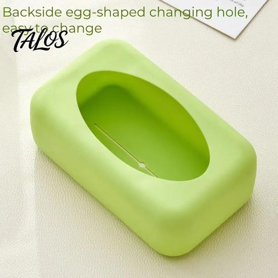 Silicone Tissue Box, Soft Elastic Easy To Clean Napkin Organizer, One-Piece Molding Smooth Surface Tissue Paper Box