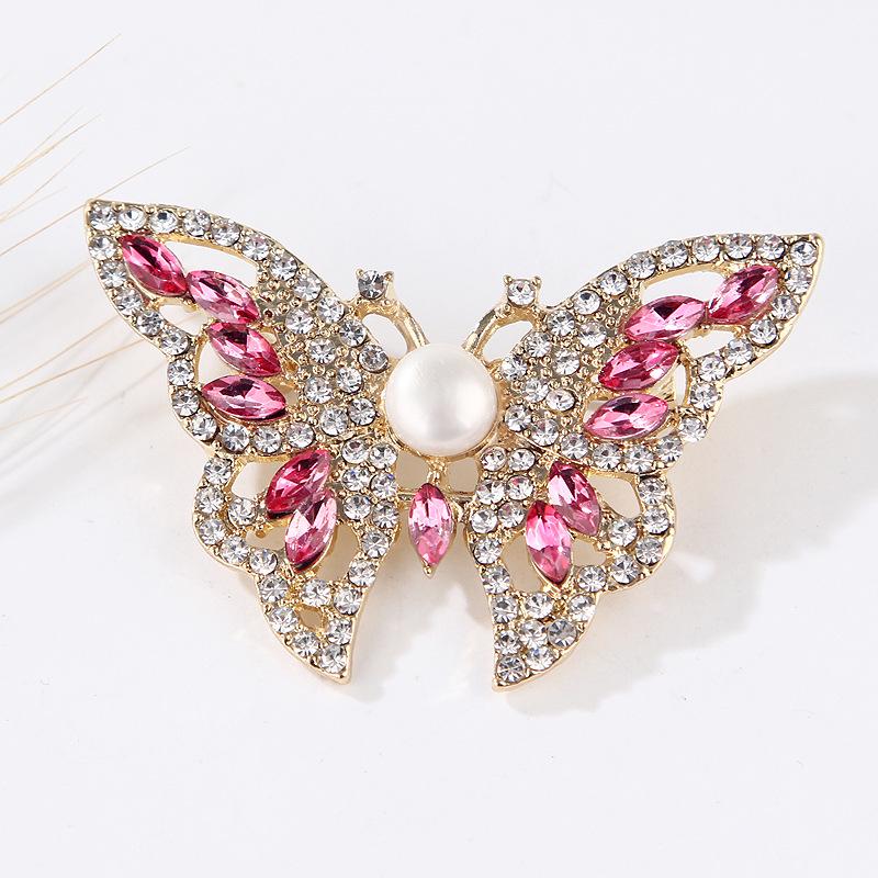 Original Flamingo Butterfly Bee Natural Freshwater Pearl Brooch Accessory Transparent Gift Box