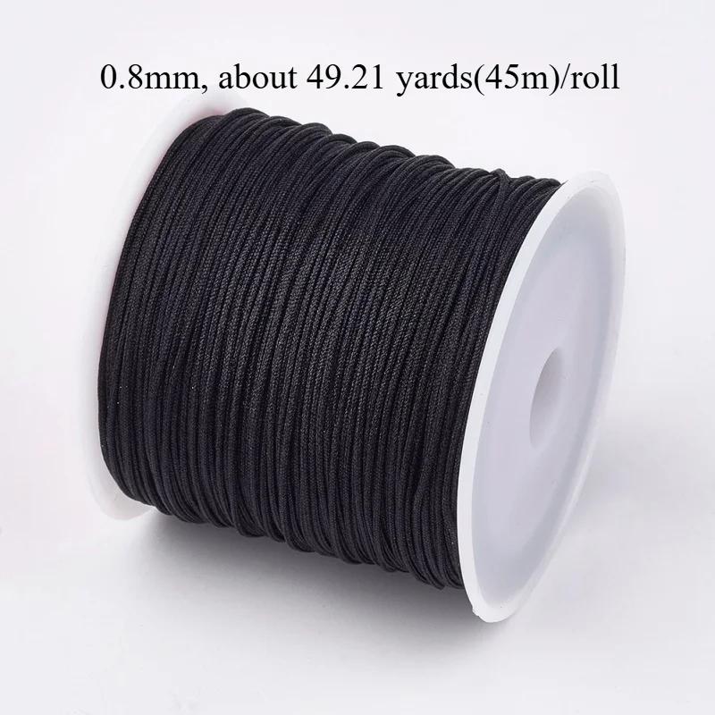 1Roll 100m/roll 0.8mm Nylon Thread Cord Bracelet String Chinese Knotting Cord Red Thread Beading Braided Ornament for DIY