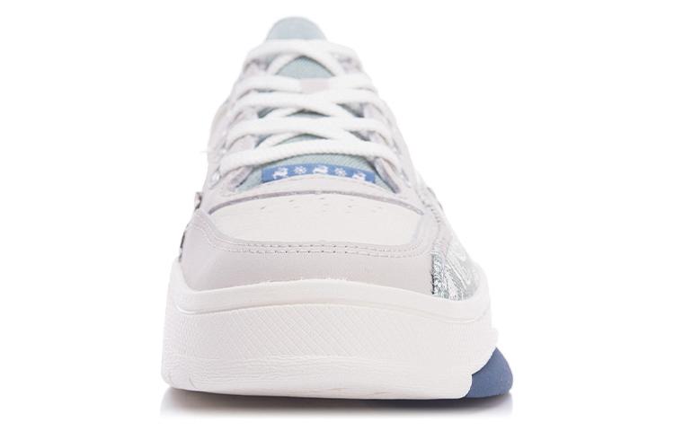 Li Ning Wave Zen Low Top Skateboard Shoes Women's Gray Blue AGCR214-2