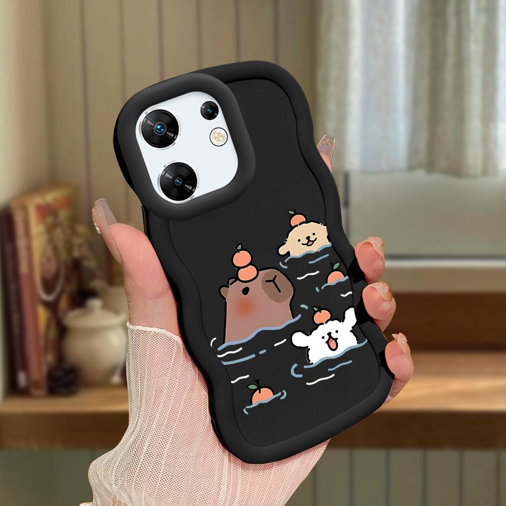 Silikonový kryt Big Wave Edge z měkkého silikonového materiálu Macaron, nárazuvzdorný ochranný gumový kryt pro OPPO Reno Realme Infinix Tecno